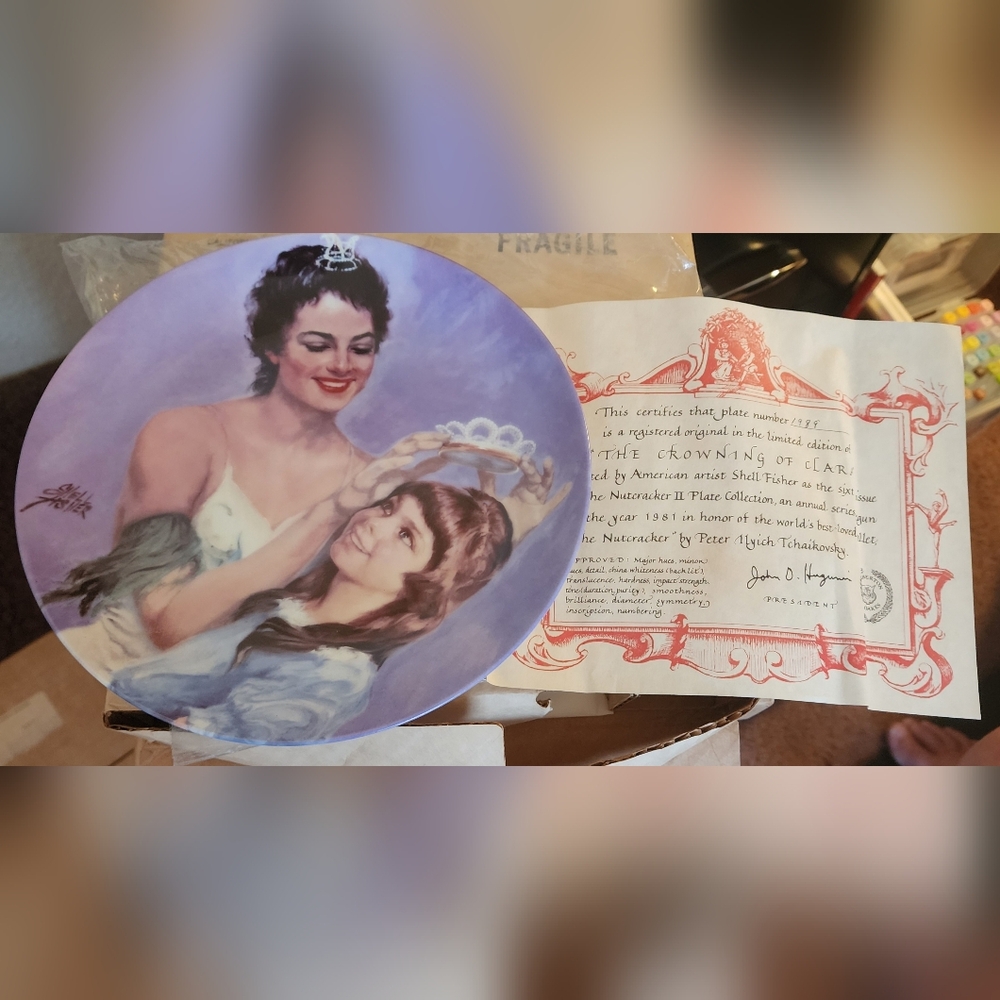 Decorative Plate with Crown Design